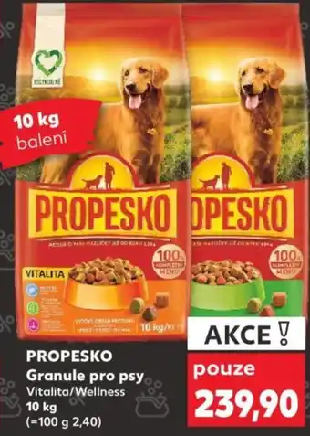 Kaufland PROPESKO Granule pro psy Vitalita/Wellness nabídka