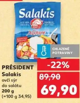 Kaufland PRÉSIDENT Salakis ovčí sýr do salátu nabídka