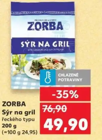 Kaufland ZORBA Sýr na gril řeckého typu nabídka