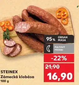 Kaufland STEINEX Zámecká klobása nabídka