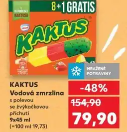 Kaufland KAKTUS Vodová zmrzlina s polevou se žvýkačkovou příchutí nabídka
