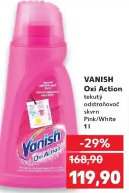 Kaufland VANISH Oxi Action tekutý odstraňovač skvrn Pink/White nabídka