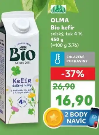 Kaufland OLMA Bio kefír selský, tuk 4% nabídka