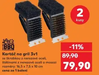 Kaufland Kartáč na gril 3v1 nabídka