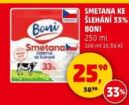 Penny Market SMETANA KE ŠLEHÁNÍ 33% BONI nabídka