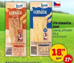 Penny Market SÝR KORBÁČIK BONI nabídka