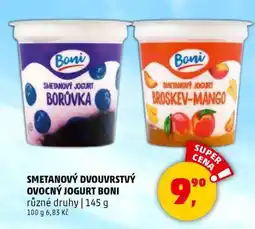 Penny Market SMETANOVÝ DVOUVRSTVÝ OVOCNÝ JOGURT BONI nabídka
