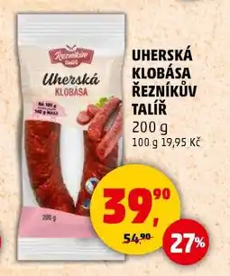 Penny Market UHERSKÁ KLOBÁSA ŘEZNÍKŮV TALÍŘ nabídka