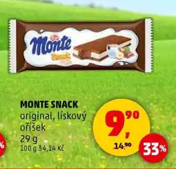 Penny Market Monte snack nabídka