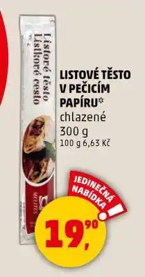 Penny Market Listové těsto v pečicím papíru nabídka