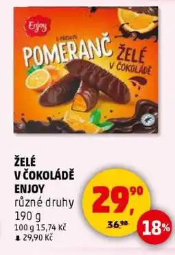 Penny Market ŽELÉ V ČOKOLÁDĚ ENJOY nabídka