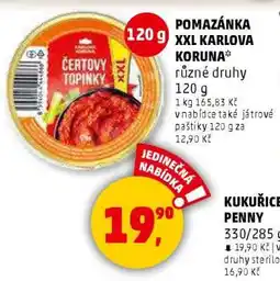 Penny Market POMAZÁNKA XXL KARLOVA KORUNA nabídka