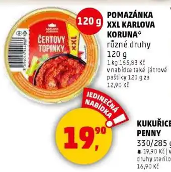 Penny Market POMAZÁNKA XXL KARLOVA KORUNA nabídka