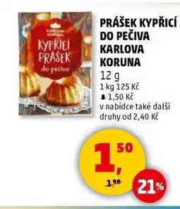 Penny Market PRÁŠEK KYPŘICÍ DO PEČIVA KARLOVA KORUNA nabídka