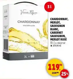 Penny Market CHARDONNAY, MERLOT, SAUVIGNON BLANC, CABERNET SAUVIGNON, MERLOT ROSÉ nabídka