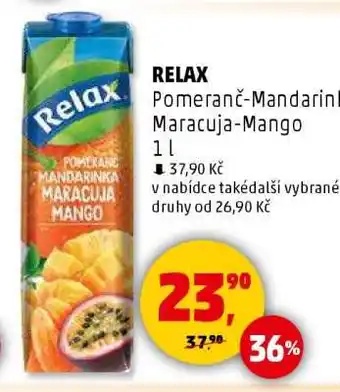 Penny Market RELAX pomeranč-mandarinka-maracuja- mango nabídka