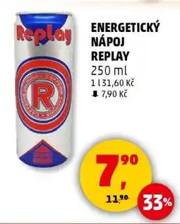 Penny Market ENERGETICKÝ NÁPOJ REPLAY nabídka