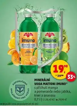 Penny Market MINERÁLNÍ VODA MATTONI IMUNO nabídka