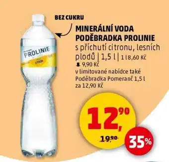 Penny Market MINERÁLNÍ VODA PODĚBRADKA PROLINIE nabídka