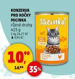 Penny Market KONZERVA PRO KOČKY MICINKA nabídka