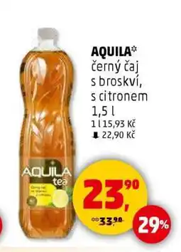 Penny Market AQUILA černý čaj s broskví, s citronem nabídka