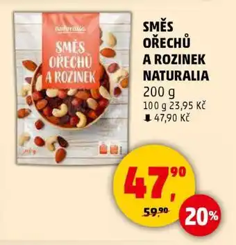 Penny Market SMĚS OŘECHŮ A ROZINEK NATURALIA nabídka