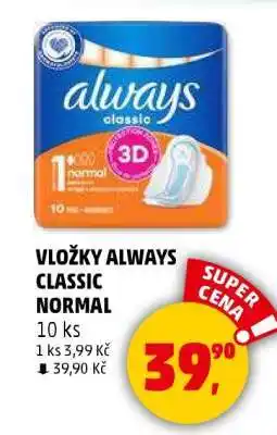 Penny Market Vložky Always Classic Normal nabídka