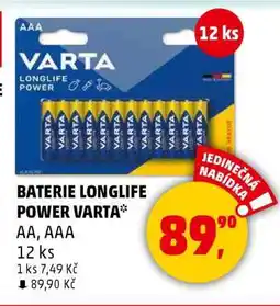 Penny Market BATERIE LONGLIFE POWER VARTA nabídka