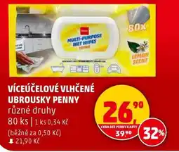 Penny Market Víceúčelové vlhčené ubrousky Penny nabídka