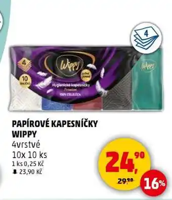 Penny Market PAPÍROVÉ KAPESNÍČKY WIPPY nabídka