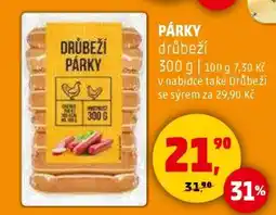 Penny Market PÁRKY drůbeží 300 g nabídka
