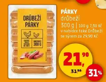 Penny Market PÁRKY drůbeží 300 g nabídka