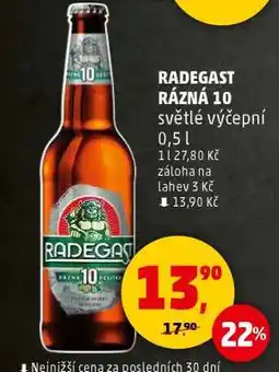 Penny Market RADEGAST RÁZNÁ 10 světlé výčepní 0,5 l nabídka