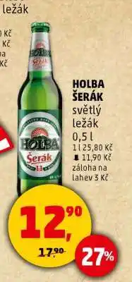 Penny Market HOLBA ŠERÁK světlý ležák 0,5 l nabídka