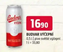 Terno Budvar výčepní nabídka