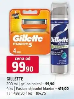 Terno Gillette Fusion náhradní hlavice nabídka
