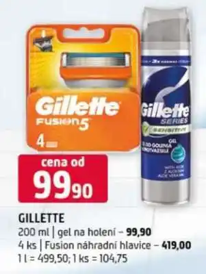 Terno Gillette Fusion náhradní hlavice nabídka
