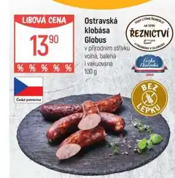 Globus Ostravská klobása Globus nabídka