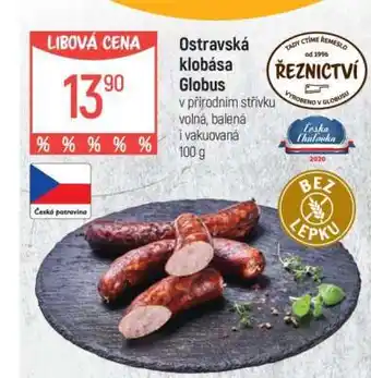 Globus Ostravská klobása Globus nabídka