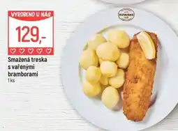 Globus Smažená treska s vařenými bramborami nabídka