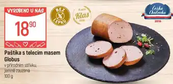 Globus Paštika s telecím masem Globus nabídka