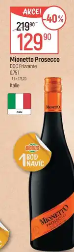 Globus Mionetto Prosecco nabídka
