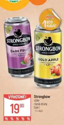 Globus Strongbow cider nabídka