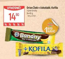 Globus Orion Želé v čokoládě, Kofila nabídka