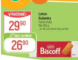 Globus Lotus sušenky nabídka