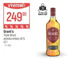 Globus Grant's Triple Wood skotská whisky 40% 0,7 l nabídka