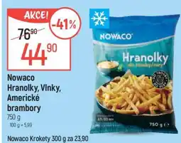 Globus Nowaco Hranolky, Vlnky, Americké brambory nabídka