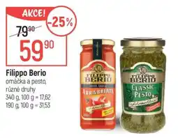 Globus Filippo Berio omáčka a pesto nabídka