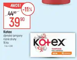 Globus Kotex Dámské tampony nabídka