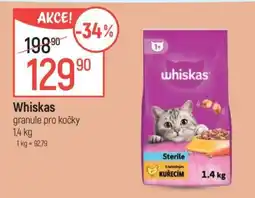 Globus Whiskas granule pro kočky 1,4 kg nabídka